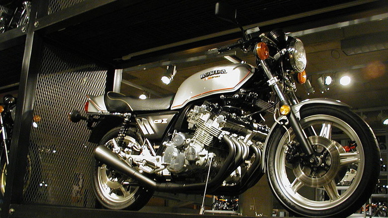 A Honda CBX1000 in the showroom