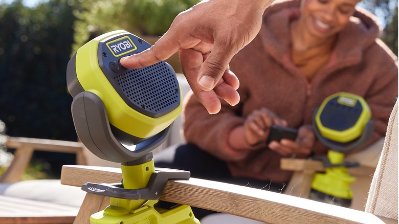 Ryobi clamp speaker