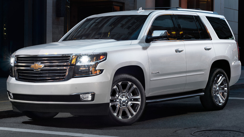 A white 2019 Chevrolet Tahoe