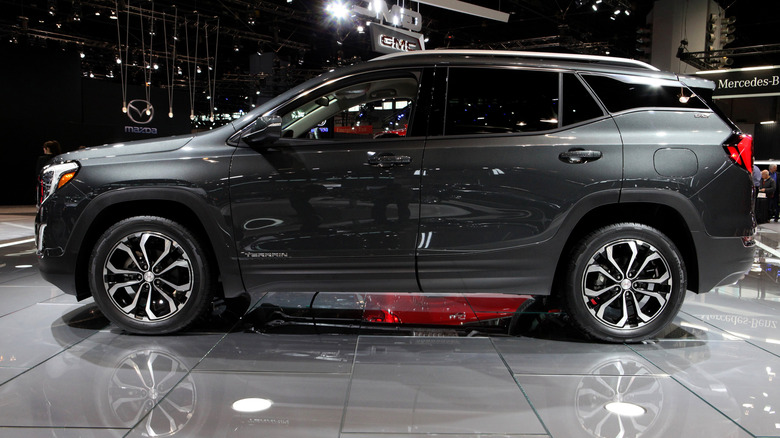 2017 GMC Terrain displayed under a sign