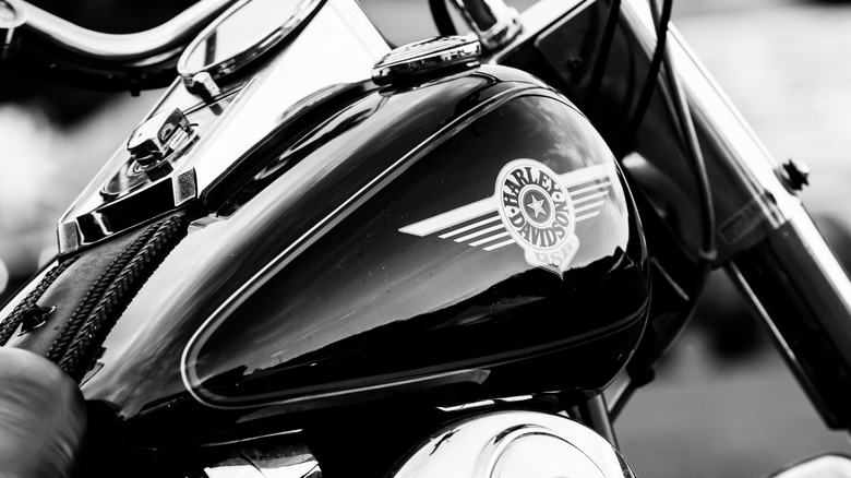 Harley-Davidson fuel tank closeup