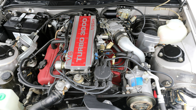 This photo of the turbo engine in a 1984 Nissan 300ZX demonstrates how cramped the engine bay is.