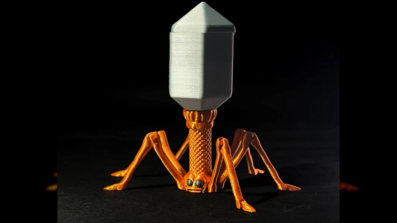 3D printed bacteriophage candy dispenser