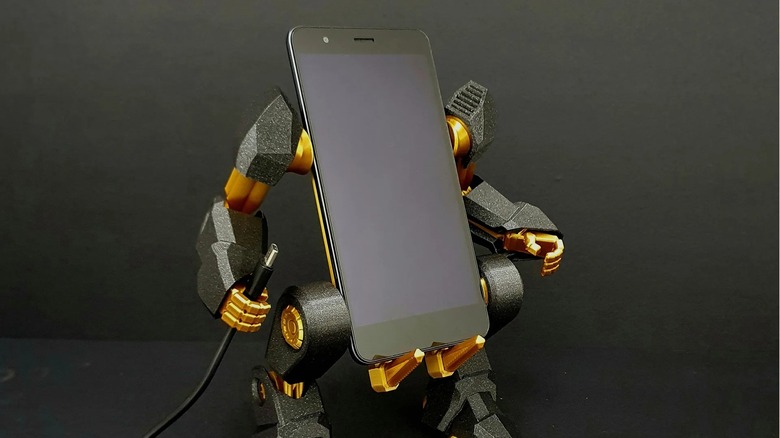 Phone 3D print exo suit robot stand