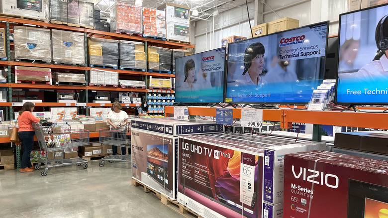 Costco warehouse tv section