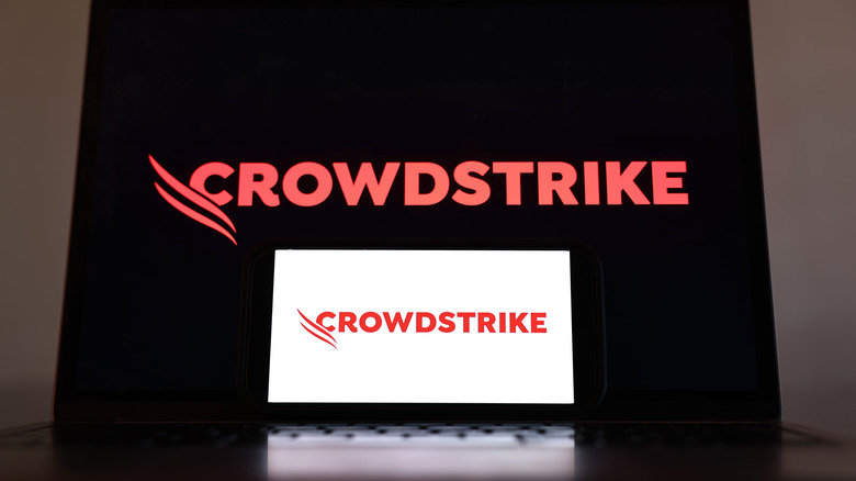 Depiction of Crowdstrike cybersecurity firm
