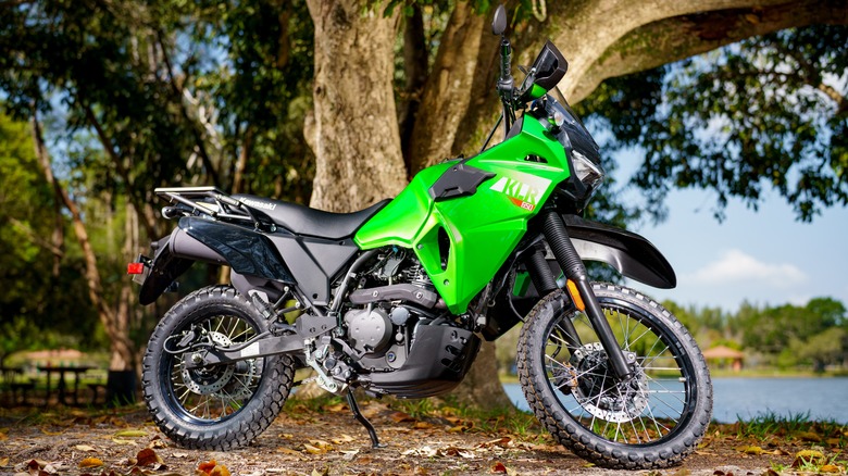 A Kawasaki KLR650 Adventure