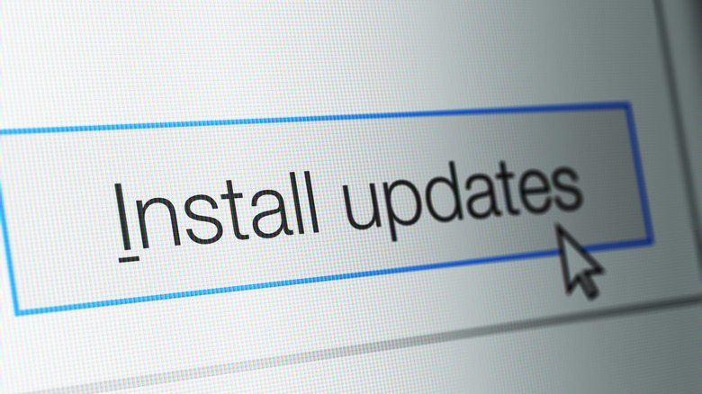 install updates button