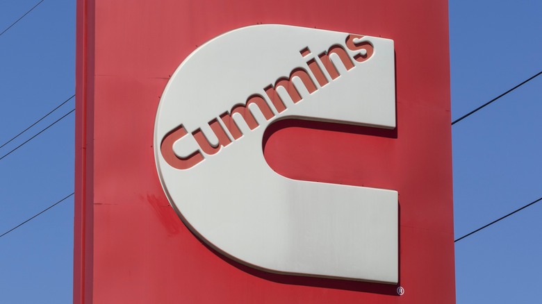 Cummins logo on sign