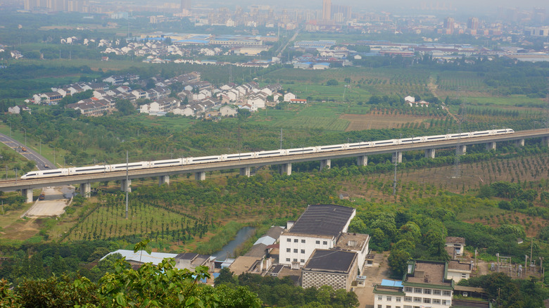 A stretch of the Beijing-Shanghai railway between Nanjing and Shanghai