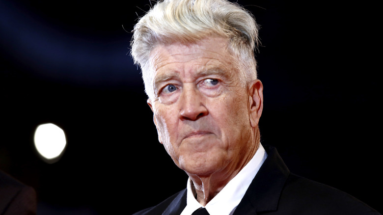 David Lynch against a black backdrop