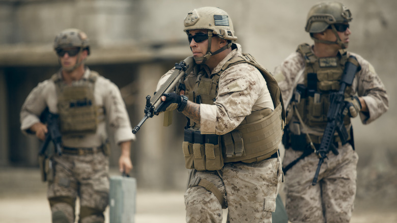 U.S. Marines on patrol.