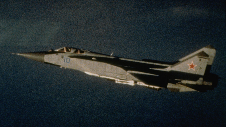 Soviet MiG-31 flying