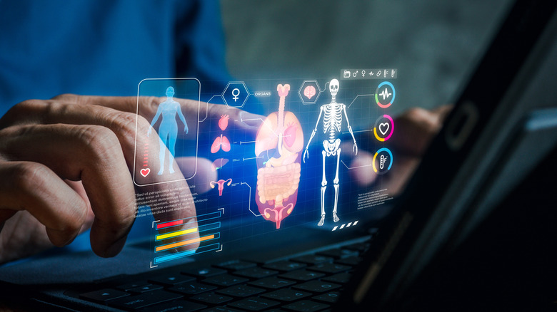 hand analyzing health risks