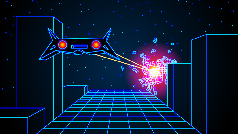 arcade style laser weapon rendering