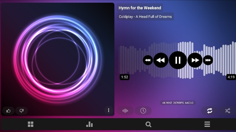 Poweramp screens on Android