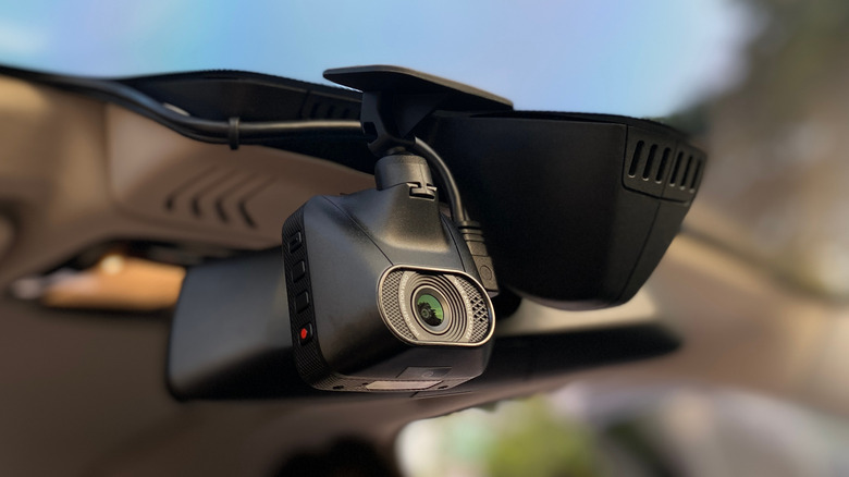 Dashcam photographed from the front