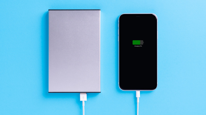 Charging iPhone with portable battery