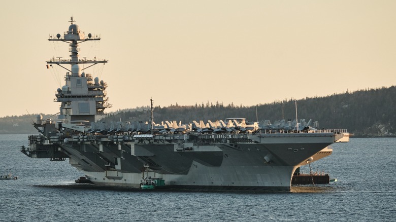 USS Gerald R. Ford on water