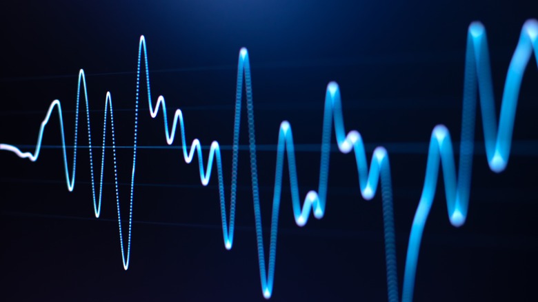 sound signal seismograph reading