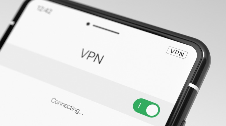 VPN toggle button