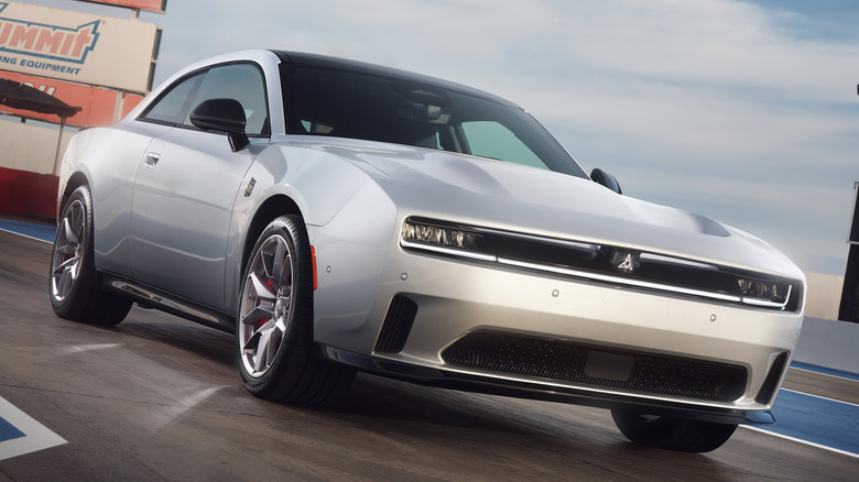 Dodge Charger Daytona parked drag strip