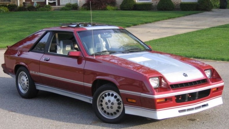 Red and Gray 1987 Dodge Charger Shelby