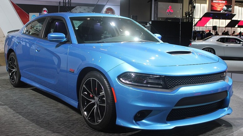 Blue 2015 Dodge Charger SRT 392