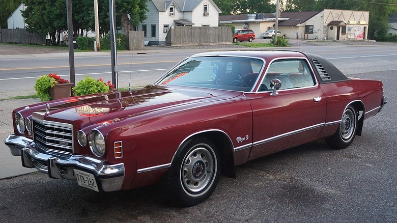 maroon 1975 Dodge Charger