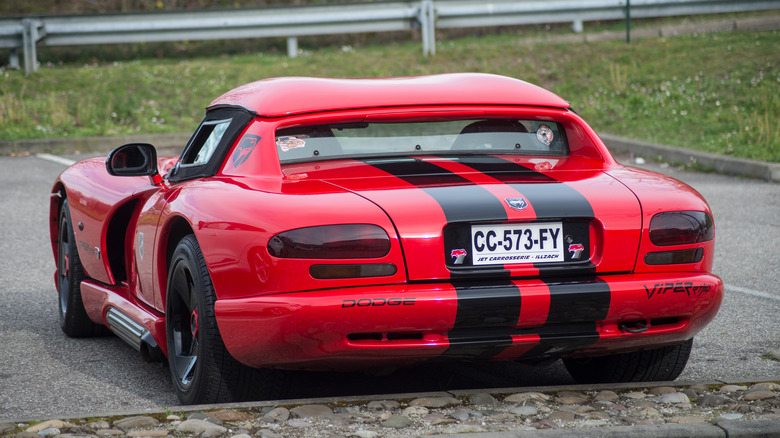 2002 Dodge Viper rear end parked