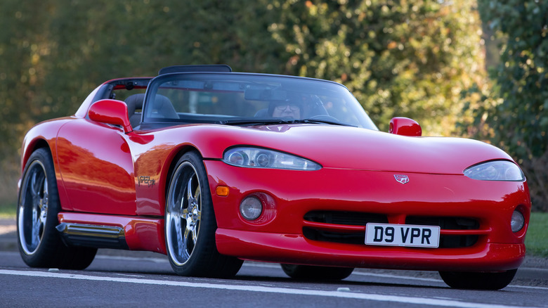 Red 1994 Dodge Viper convertible