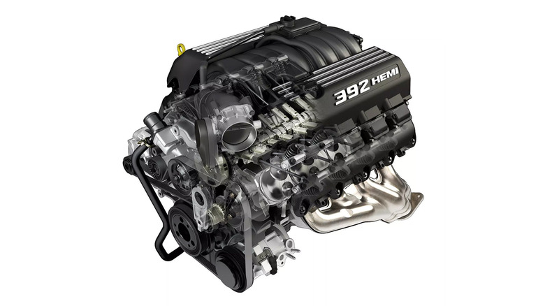 A 392 Hemi engine product photograph