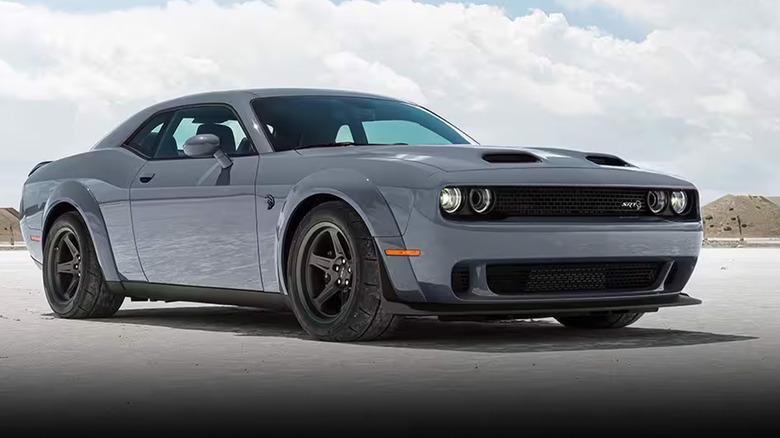 A Dodge Challenger SRT Demon 170 in gray