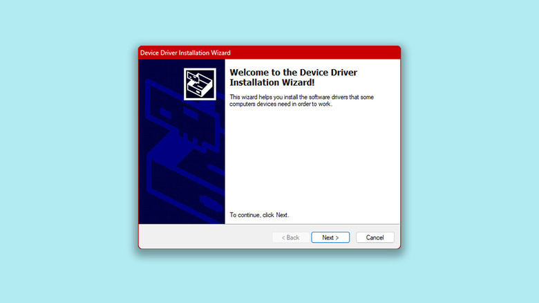 Installing a driver on Windows