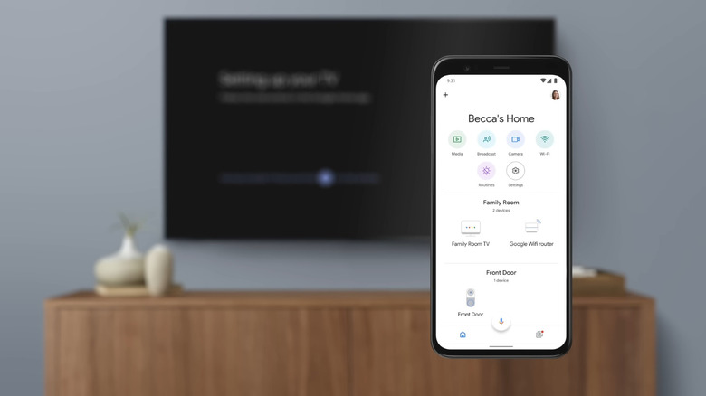 Google Home app TV background