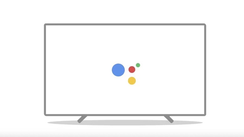 Google Assistant logo on TV drawing