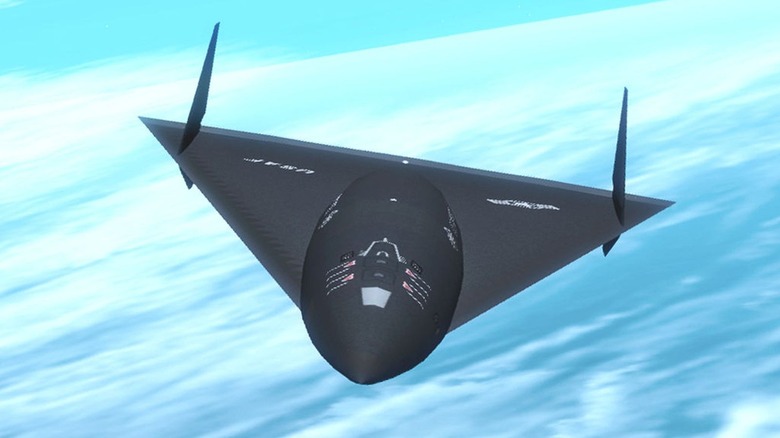 Rendering of the supposed SR-91 Aurora done using X-Plane 8.60