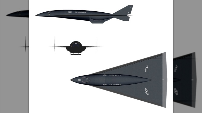 Rendering of the supposed SR-91 Aurora done using Foxbat (3D model).