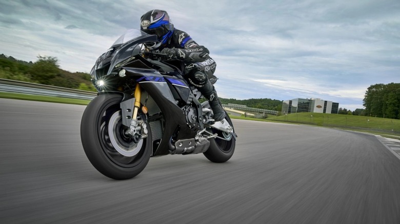 person riding YZF-R1M