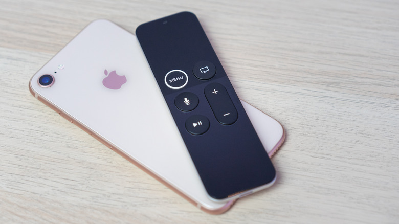 iPhone and Apple TV remote