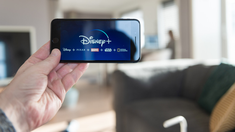 Disney+ on a phone