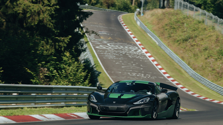 Rimac Nevera Time Attack setting a production EV lap record at the Nürburgring