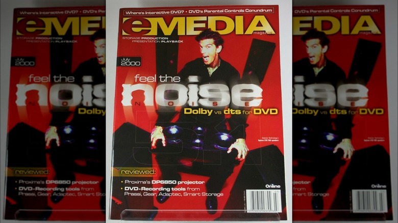 eMedia magazine cover about the Dolby Digital vs. DTS war on DVD