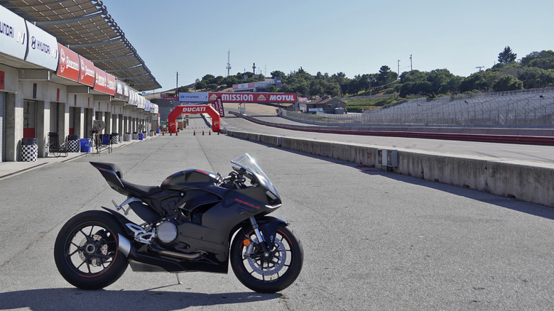 2024 Ducati Panigale V2 in pit lane at Laguna Seca