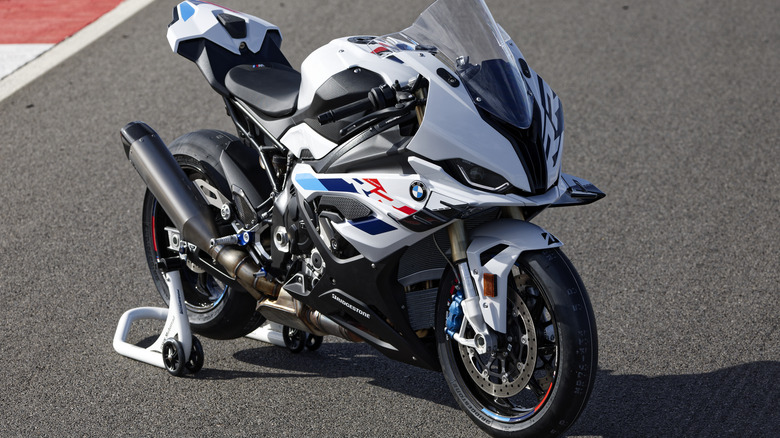 BMW S 1000 RR parked track