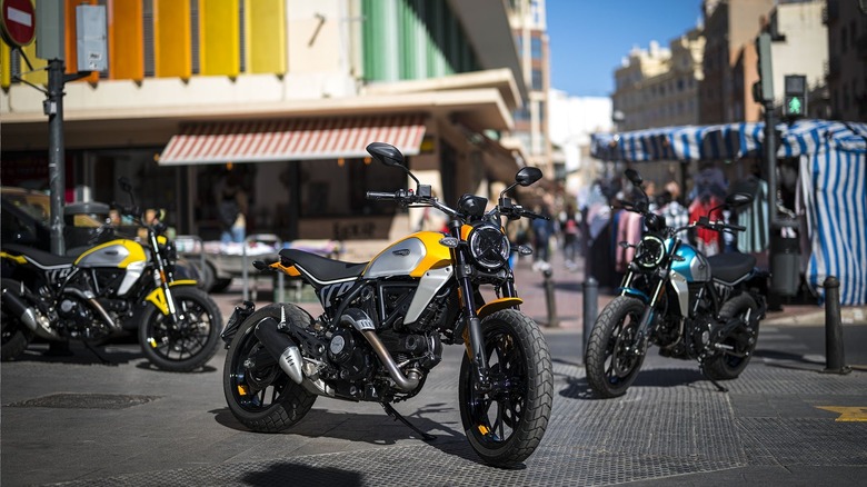 Ducati Scrambler Icons parked