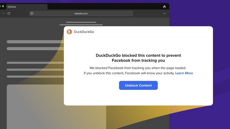 Tracker blocking in DuckDuckGo