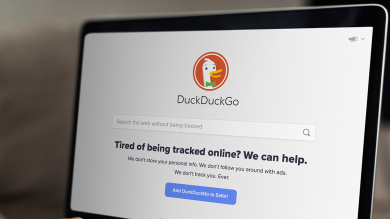 DuckDuckGo on computer screen.