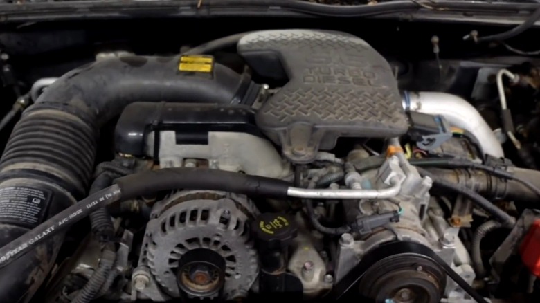 Duramax LLY engine in engine bay