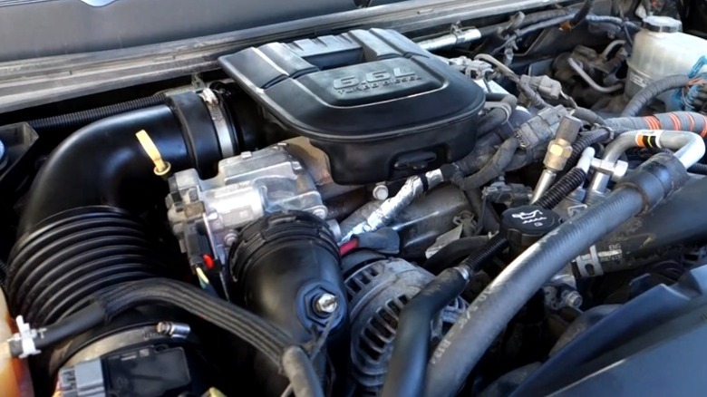 Duramax LML engine in engine bay